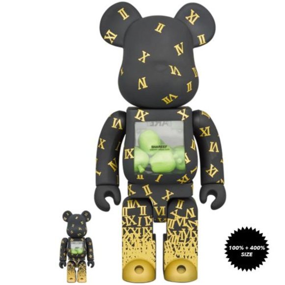 Shareef #3 100% + 400% Bearbrick Set by Medicom Toy - Picture 1 of 4